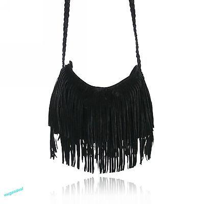 Claudia. Hippie Fringe Vegan Leather Shoulder Bag - The Young Hippie
