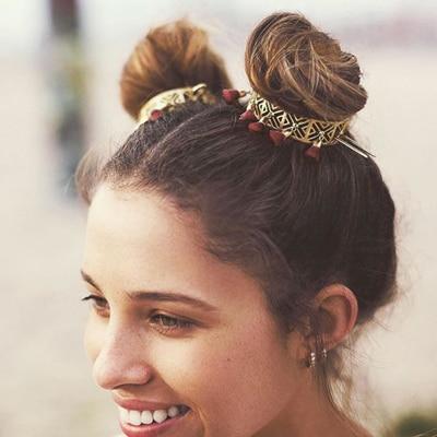 Hair Stick Boho Hair Accessory X shaped bun holder with Vintage Bun Cage - The Young Hippie