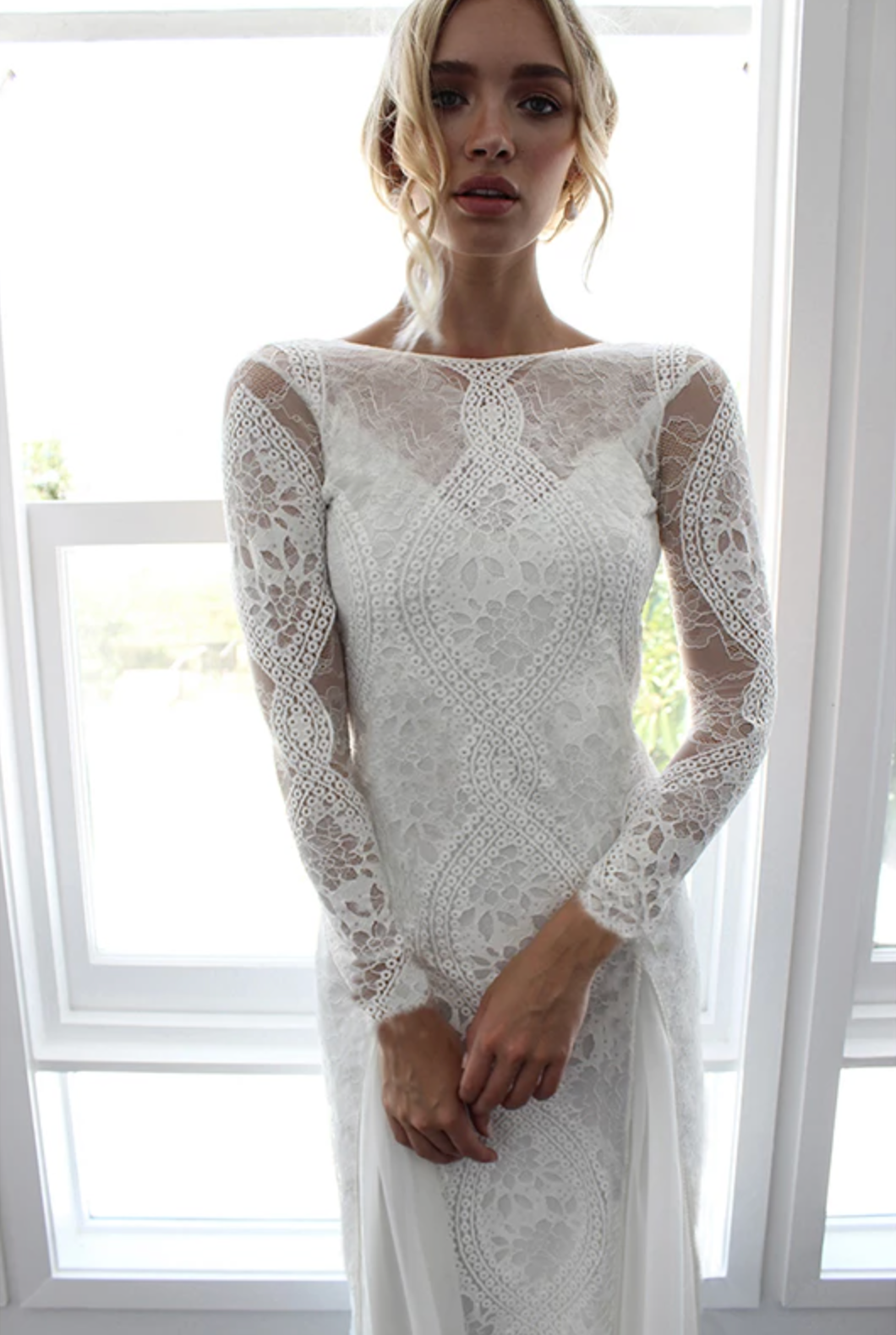 Keely - Boho lace cream dress