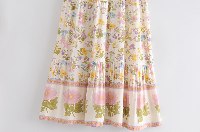 Lana. Long Floral Maxi Skirt 