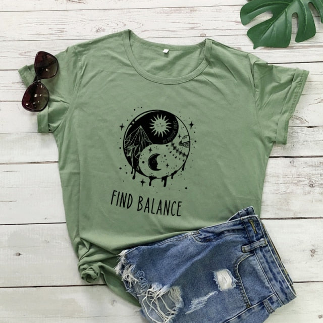 Find Balance Yin Yang T-shirt