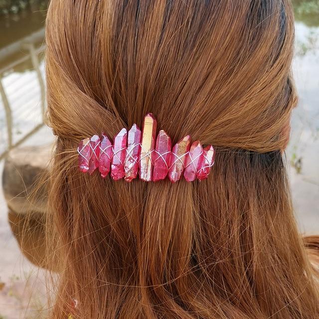 Quartz Crystal Boho Hair Clip | Style Select - The Young Hippie